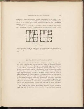 IX. Das pharmaceutische Institut.