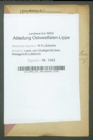 Erblasser: Rahe, Johann Heinrich Christian; Erblasser: Rahe, Anna Marie Ilsabein, geb. Ifengärtner: