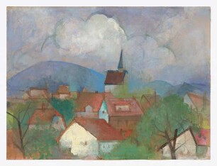 [Landschaft mit Kirchturm. Seidenroda]