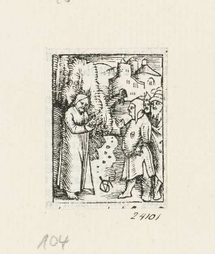 Der Zinsgroschen, Blatt 58 aus "Postilla Guillermi super Epistolas et Euangelia...", Petri, Basel, 1514/1515