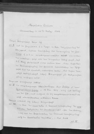 Resolutio Civium, Donnerstag d. 14ten März 1844