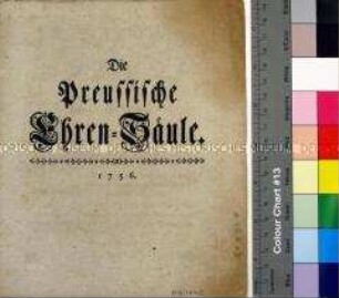 Anonyme Beschreibung einer Siegessäule zu Ehren Friedrichs II. König in Preußen