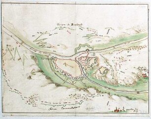 WHK 9 Reichs- und Französischer Krieg von 1688-1697 bis zum Frieden von Ryswick: Plan der Belagerung von Namur, 12. Juli bis 5. September 1695