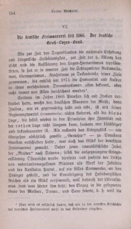VI. Die deutsche Freimaurerei seit 1866. Der deutsche Groß-Logen-Bund.