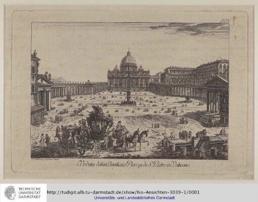 Veduta della Basilica e Piazza di S. Pietro in Vaticano : Bildliche Darstellung