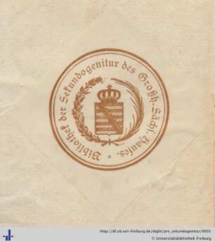 Exlibris (Aus: UB Freiburg, TM 2019/572).