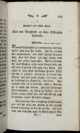 Hundert und eilfter Brief. - Hundert und zwanzigster Brief.