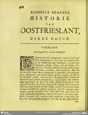 Historie Van Oostfrieslant. Derde Boeck