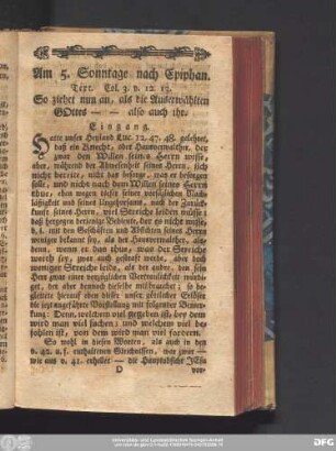 Am 5. Sonntage nach Epiphan. Text. Col. 3. v. 12. 13.