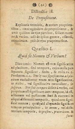 Distinctio II. De Propositione.