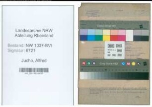 Entnazifizierung Alfred Jucho , geb. 04.05.1907 (Angestellter)