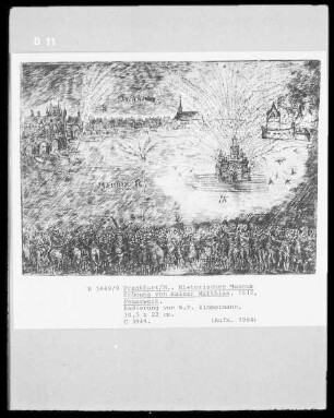 Krönung von Kaiser Matthias I., Feuerwerk