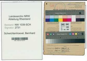 Entnazifizierung Bernhard Schwichtenhoevel , geb. 18.09.1905 (Hilfsmeister)