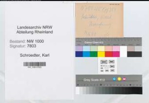 Entnazifizierung Karl Schroedter, geb. 07.09.1899 ()