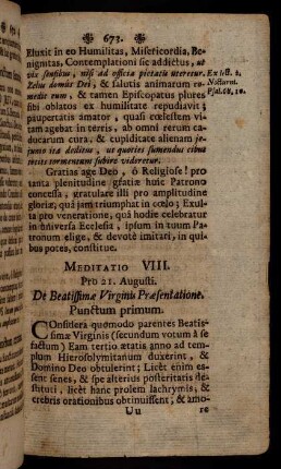673-694, Meditatio VIII. - Meditatio XV.