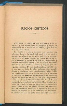 Juicios críticos