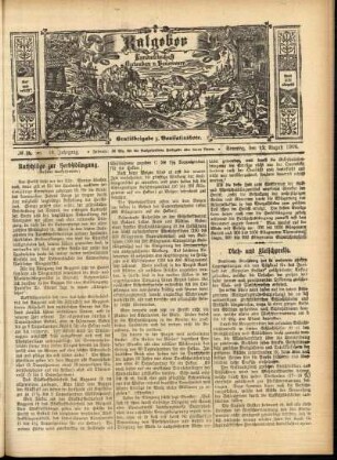 Ausgabe vom Sonntag, den 26. August 1906.