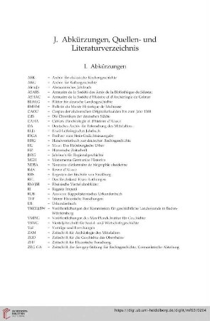 J. Abkürzungen, Quellen- und Literaturverzeichnis