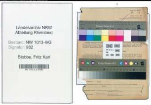Entnazifizierung Fritz Karl Stobbe , geb. 27.08.1888 ()