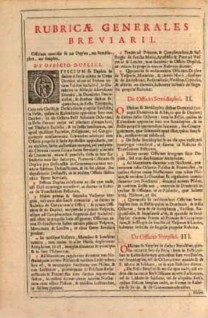 Breviarium Romanum : Ex decreto Sacrosancti Concilii Tridentini restitutum ...