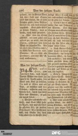 Von der heiligen Taufe.