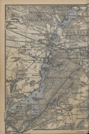 Karte: Karte der näheren Umgebung von Berlin (1:150 000)