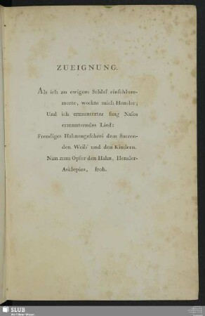 Zueignung