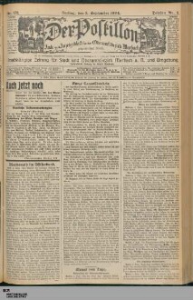 Der Postillon : Amts- und Anzeigeblatt für den Oberamtsbezirk Marbach : unabhängige Zeitung für Stadt und Oberamtsbezirk Marbach a.N. und Umgebung