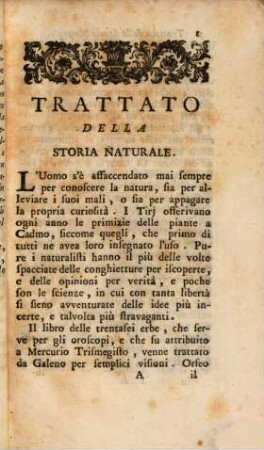 Trattato intorno alla storia naturale
