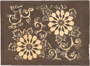 Katagami - Chrysanthemen und Arabesken