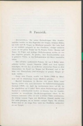 B. Faunistik.