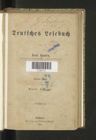 Teil 4: Deutsches Lesebuch