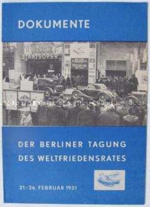 Dokumente der Tagung des Weltfriedensrates