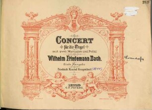 Concert für die Orgel mit 2 Manualen und dem Pedale