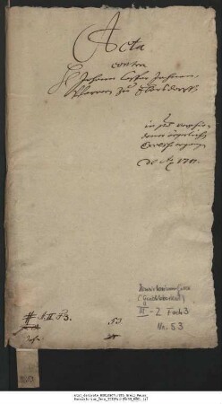 Fach 3, Nr. 53 (Untersuchung gegen Pastor Jahn)