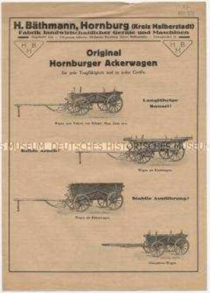 Original Hornburger Ackerwagen für jede Tragfähigkeit und in jeder Größe.