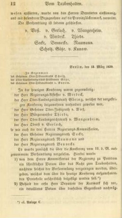 Berlin, den 13. März 1839