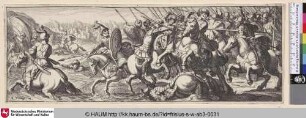 [Reiterschlacht an einem Fluss; Battle on Horseback between Soldiers and Turbaned Men Taking Place by a River]