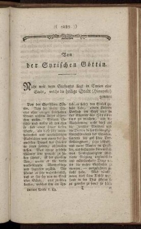 Von der Syrischen Göttin
