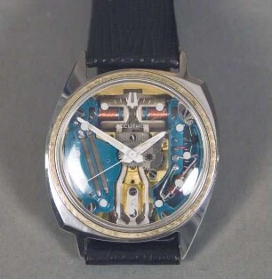 Stimmgabel-Armbanduhr (Elektronische Stimmgabel, Accutron)
