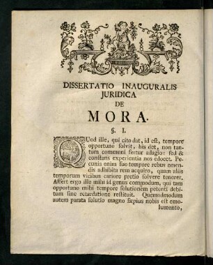 4-17, Dissertatio Inauguralis Juridica de Mora
