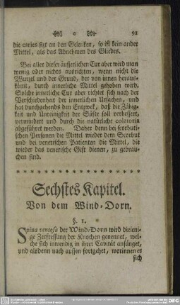 Sechstes Kapitel. Von dem Wind-Dorn