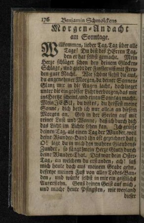 Morgen-Andacht am Sonntage.