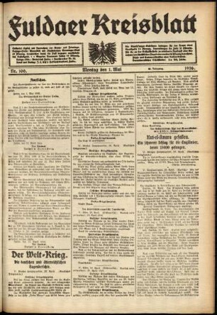 Ausgabe vom Montag, den 01. Mai 1916.