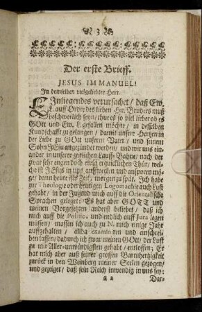 Der erste Brieff. - [Der VIII. Brieff.]