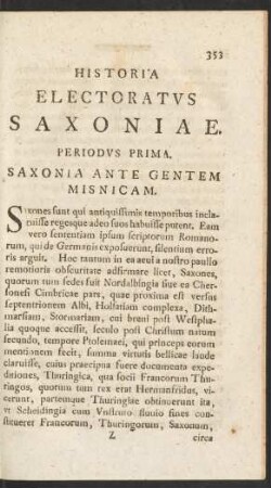 Historia Electoratus Saxoniae