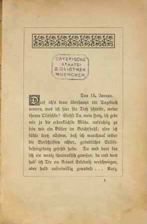 Aus dem Tagebuch einer jungen Frau : Eine Carnevalsgeschichte von Ernst Eckstein