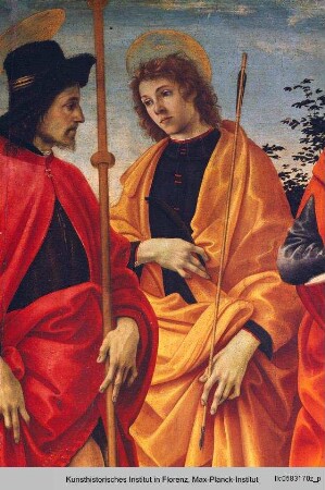 Altartafel mit den Heiligen Rochus, Sebastian, Hieronymus und Helena - Pala Magrini