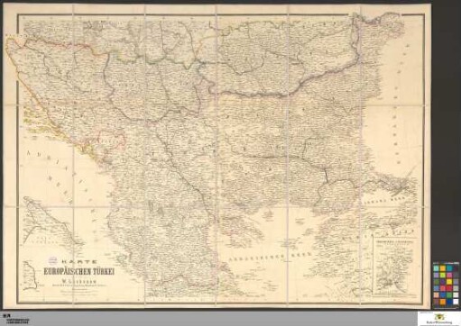 Karte der Europäischen Türkei