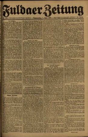 Ausgabe vom Donnerstag, den 05. Juni 1919.
